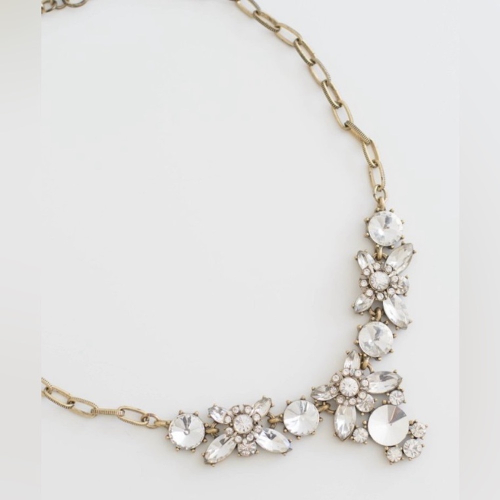J. Crew Factory Clear Crystal Necklace